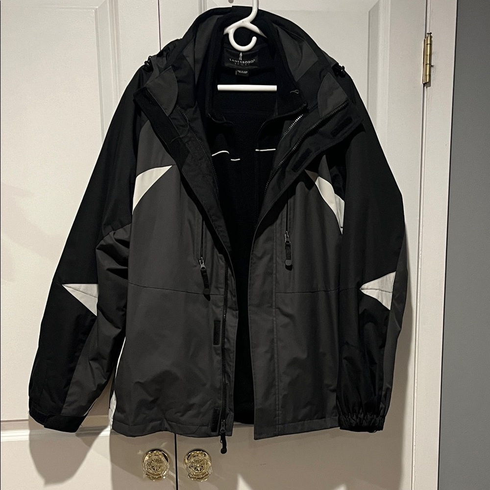 Black and Gray Raincoat